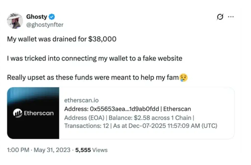 An example of another victim connected to the same scammers.