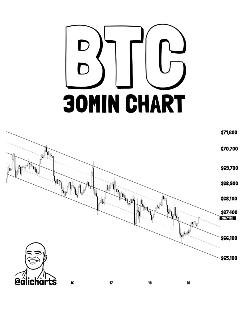 Bitcoin 30-minute chart.