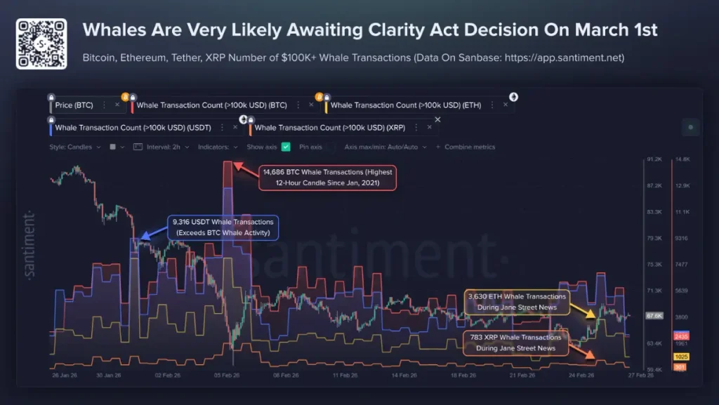 Whale transactions ahead of March 1.