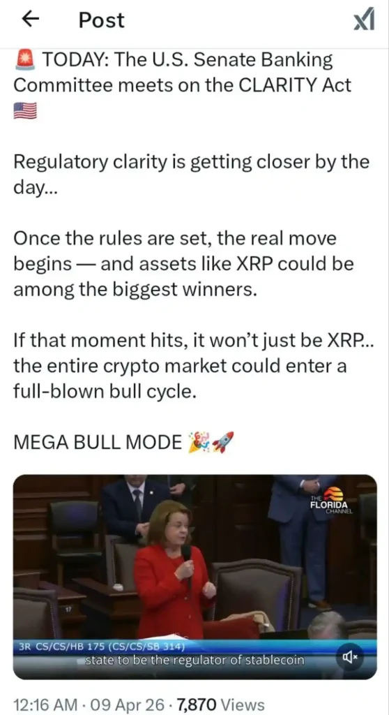 XRP Enters Make-or-Break Phase as CLARITY Act Advances in April
