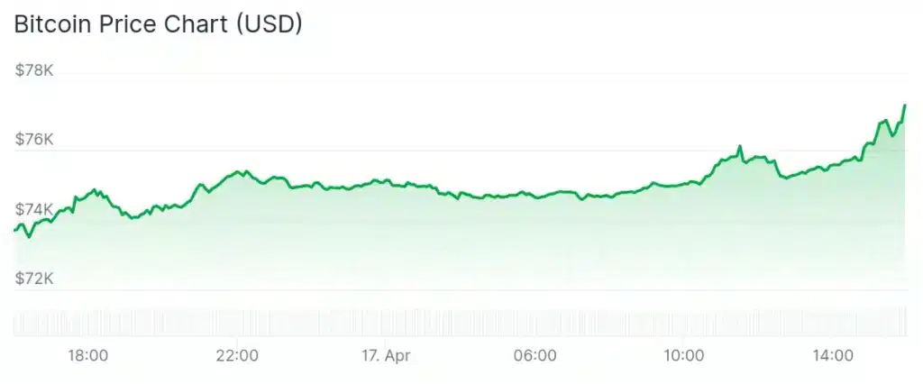 Bitcoin price 24 chart.