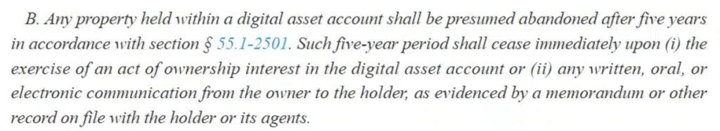 An excerpt from the law.