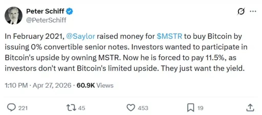 Prominent Bitcoin critic’s views.
