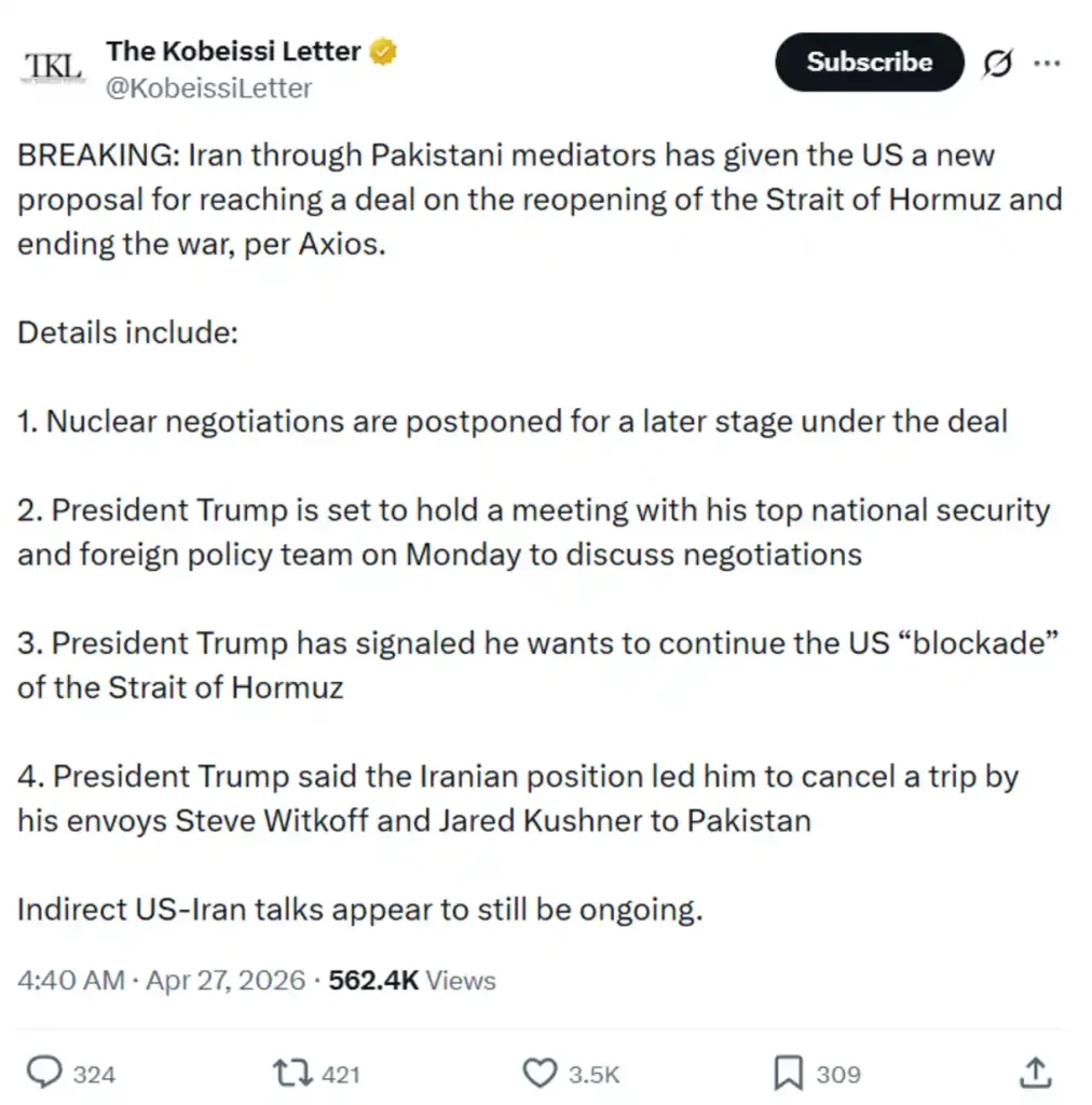 Recent geopolitical developments.