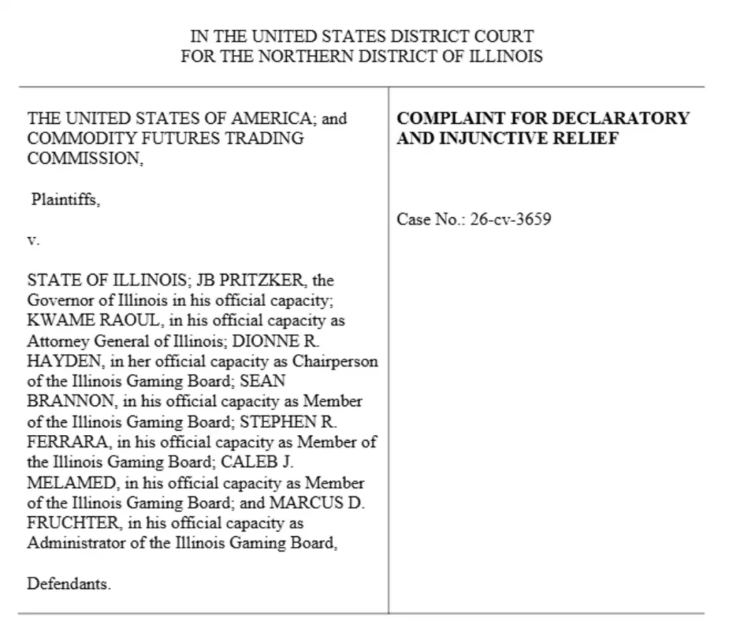 Lawsuit against Illinois.